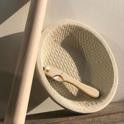 Vista 7 de Mini decoración de pan cojo de primera calidad, herramienta de corte cojo de pan hecha a mano de madera, para cuchillo de puntuación de masa