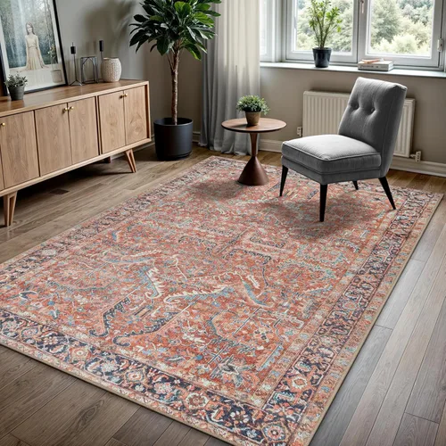 Vista 289 de GLN Rugs Traditional Collection - Alfombra de felpilla lavable a máquina, tradicional lavable, antideslizante, alfombra de felpilla de pelo corto