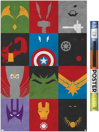 Vista 15 de Trends International Marvel Comics-Avengers-Minimalist Grid Mount Póster de pared