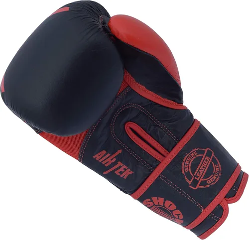 Vista 3 de Guantes de boxeo Muay Thai Training Genuine Cow Hide Leather Sparring Guantes de boxeo Kickboxing Guantes de lucha