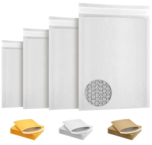 Vista 16 de Sobres de papel de estraza natural acolchados con burbujas