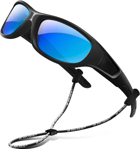 Vista 9 de Rivbos RBK037 - Lentes de sol polarizados con correa, para niños y niñas, 3 - 10 años
