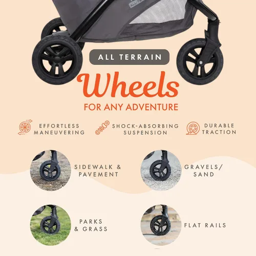 Vista 4 de Baby Trend Tango 3 - cochecito todo terreno, color Ultra Gris