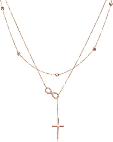 Vista 7 de MONGAS Árbol de la vida/cruz infinita/cerradura y llave/loto/hamsa/caballo/fresa/ópalo/látar/libélula/corazón/violín collar en capas de plata