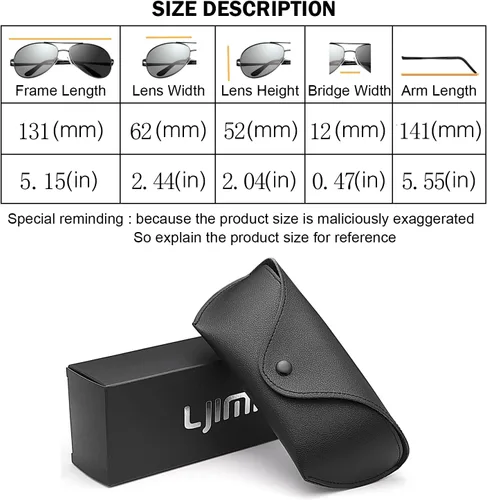Vista 5 de YIMI Gafas de sol polarizadas fotocromáticas para conducción z87 para hombres y mujeres gafas de seguridad de día y noche