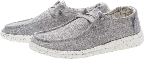 Vista 4 de Hey Dude Wendy Chambray - Zapatos para mujer, mocasines con cordones para mujer, cómodos y ligeros