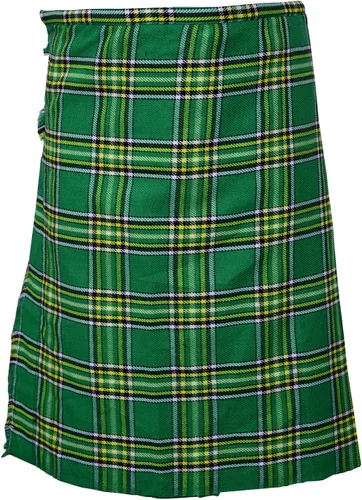 Vista 3 de KS - Kilt escocesa de 5 yardas para hombre, hecha de lana acrílica, 13 onzas, tartán, varios asesinos de tartán