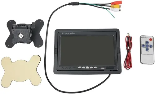 Vista 3 de Monitor de visión trasera TFT LCD de 7 pulgadas con entrada de video dual AV1/AV2, relación de pantalla ajustable 16: 9/4:3, compatible con cámaras