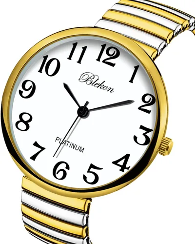 Vista 4 de Blekon Colecciones Nuevo reloj de moda PC21J con banda elástica de cara súper grande movimiento japonés PC21J