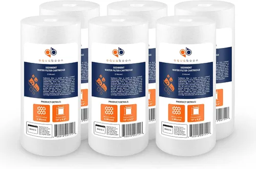 Vista 11 de Aquaboon Filtro de Repuesto de Sedimentos de Agua de Pozo de 5 Micrones 10 x 4.5 Cartucho de Filtro de Agua para Toda la Casa Compatible