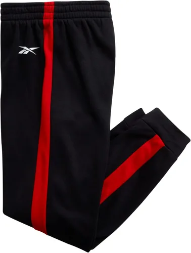 Vista 5 de Reebok Conjunto deportivo activo para niños, camisa de manga larga de 3 piezas y pantalones deportivos, de vellón de alto rendimiento para niños