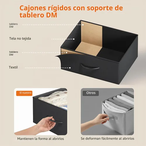 Vista 7 de Somdot - Mesita de noche con 3 cajones, cómoda con contenedores de tela para dormitorio, pasillo, entrada, mueble de mesa auxiliar junto a la cama.