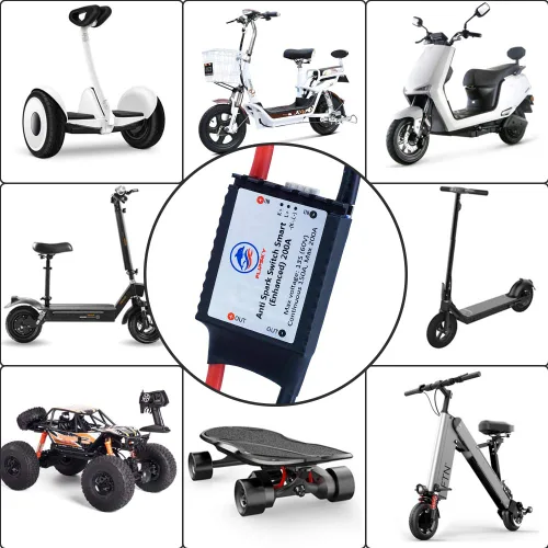 Vista 3 de Interruptor antiestacionamiento, versión mejorada inteligente para monopatín eléctrico/ebike/scooter/robots ESC interruptor automático