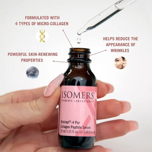 Vista 7 de ISOMERS Matrixyl-4 Pur - Suero de péptido de colágeno – Suero facial antiarrugas, piel radiante + define los contornos faciales y aumenta