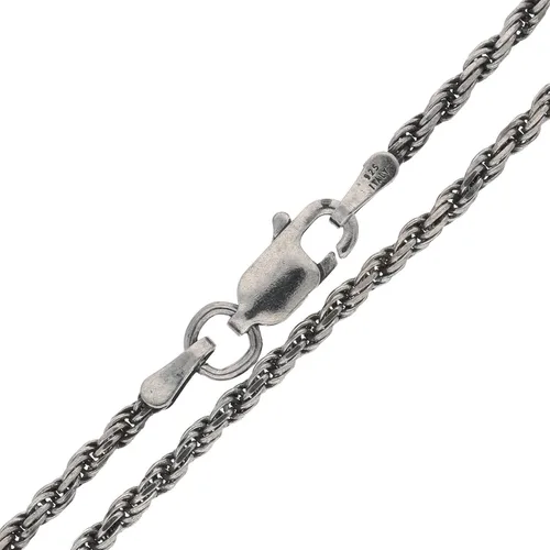 Vista 6 de Collar de cadena de plata de ley de 0.079in con corte de diamante (longitudes de 14, 16, 18, 20, 22, 24, 26, 28, 30, 32, 34, 36 pulgadas)