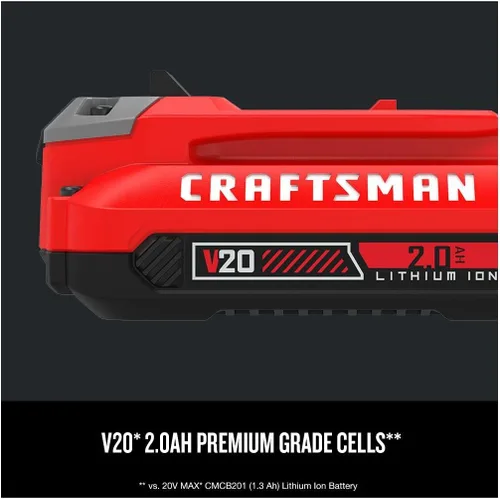 Vista 4 de CRAFTSMAN V20 Battery, 2.0 Ah, Lithium Ion Battery (CMCB202)