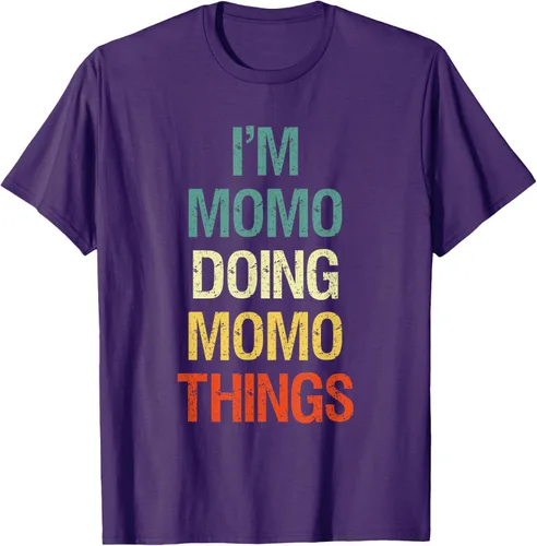 Vista 68 de I'M Momo Doing Momo Things - Camiseta de regalo con nombre personalizado, Negro, S