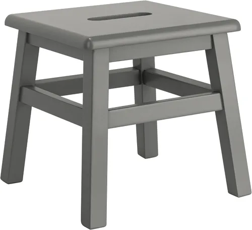 Vista 9 de eHemco Taburete escalón de madera maciza para adultos y niños, 12.25 pulgadas, blanco antiguo (no blanco puro) Fully Assembled, For Adults and