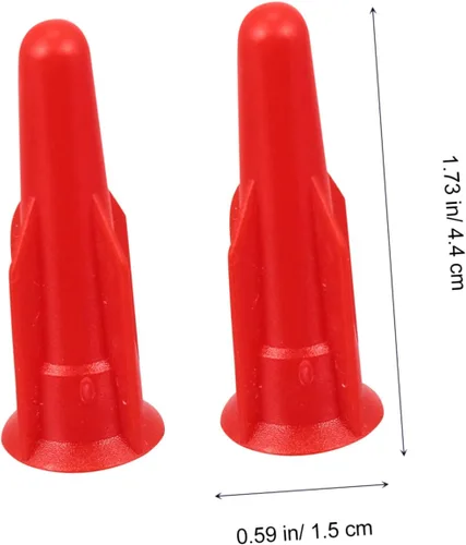 Vista 3 de Uonlytech 20 piezas Funda protectora de silicona removedor de calafateo tapas de botella de silicona Accesorios rojos Herramienta de acabado