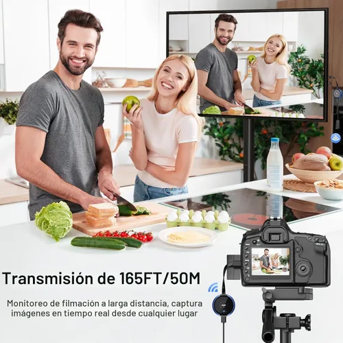 Vista 6 de AIMIBO Transmisor inalámbrico USB C y receptor HDMI 4K, 2.4/5G Extensor inalámbrico HDMI 165FT/50M, video y audio emitido desde portátil, MacBook