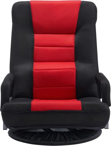 Vista 9 de VEVOR Silla giratoria para juegos con reposabrazos, silla giratoria de 360 grados con respaldo plegable de 6 posiciones ajustables y soporte lumbar