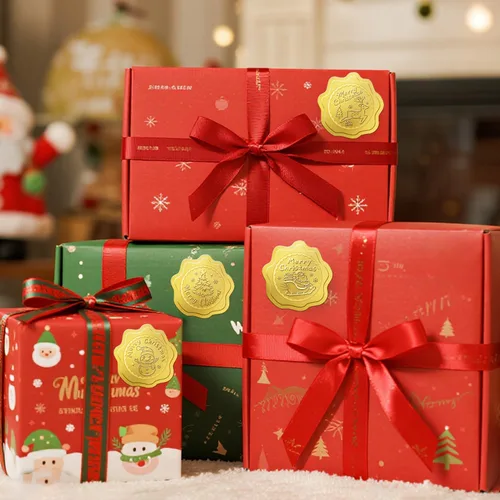Vista 7 de 100 calcomanías de Feliz Navidad para sobres, sellos dorados de sobres de Navidad, calcomanías de lámina dorada para invitaciones de boda, tarjetas