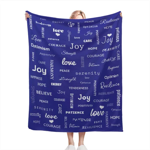 Vista 33 de Manta curativa, manta de regalo para mujeres y hombres, cálido regalo inspirador, manta de forro polar suave con energía positiva, comodidad, amor