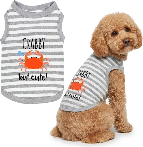 Vista 14 de Parisian Pet Camisa para perro – Camisas 100% algodón para perros pequeños – Chaleco negro sin mangas para cachorros – Ligero y transpirable Mejor