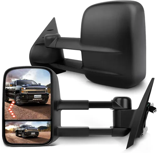 Vista 21 de SCITOO Espejos de Remolque Compatibles con Chevy Silverado 2008-2013 Para GMC Sierra Todos los Modelos Un Par (Lado Izquierdo y Derecho) Con Ajuste