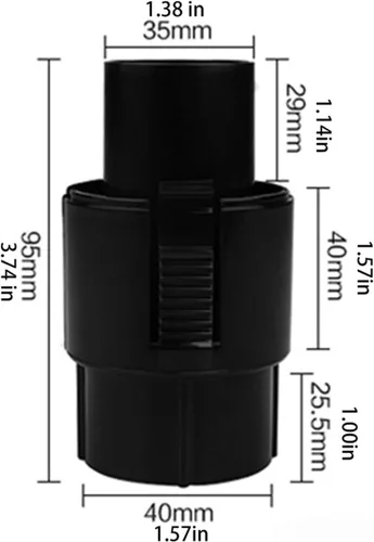 Vista 6 de Adaptador de manguera de aspiradora, accesorios de manguera de vacío, conector adaptador. Compatible con manguera Midea de 1.378 in a 1.575 in