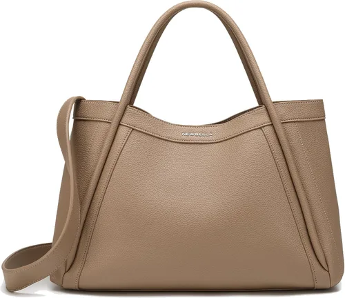 Vista 21 de NEWBELLA Kelly Bolsa Tote de Cuero Vegano para Mujeres - Elegante Bolsa Versátil de Transporte con Asa Superior, Bolso de Hombro Hobo con Monedero