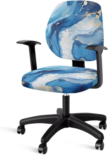 Vista 34 de Funda protectora elástica para silla de oficina con diseño de hongos artísticos, funda giratoria elástica para silla de escritorio, adecuada