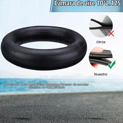 Vista 4 de Cooryda Neumático y tubo interior de 10 x 2.125, tubo interior de 10 x 2.125 pulgadas para ruedas de repuesto de neumáticos de scooter eléctrico