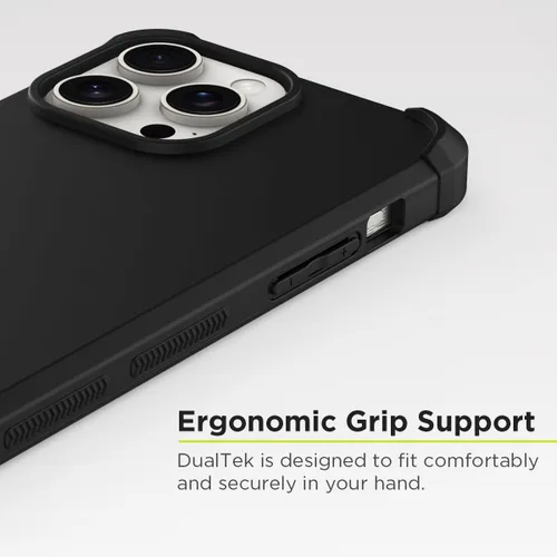 Vista 2 de PureGear DualTek - Funda para Apple iPhone 15 Pro (2023) de 6.1 pulgadas, protección probada y aprobada por militares, resistente y duradera, Negro