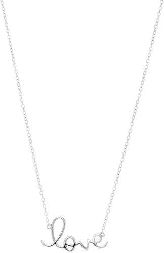 Vista 3 de Collar con logo de amor en plata de ley, 18.0 in, Plata esterlina