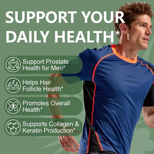 Vista 3 de Saw Palmetto for Men with Pumpkin Seed Oil Prostate Health Supplement
