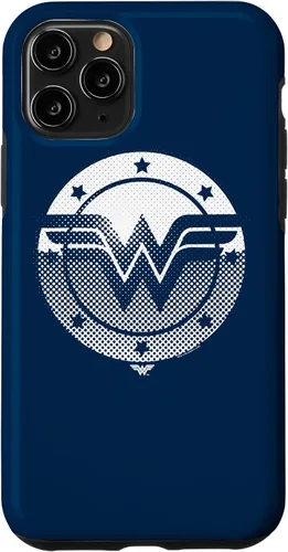 Vista 29 de Wonder Woman Funda con logotipo de escudo de medio tono para iPhone 17