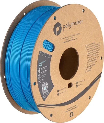 Vista 10 de Polymaker Filamento ASA de 0.07 in, negro, 2.2 lbs, resistente a los rayos 4.370 – 0.07 in negro (código hexagonal: #17161a)