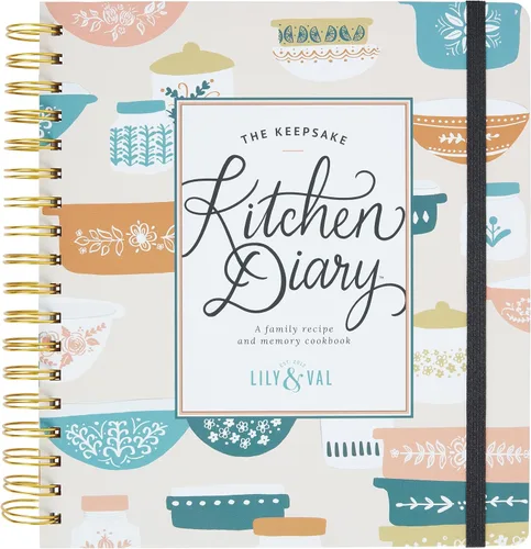 Vista 11 de C.R. Gibson Cuaderno de cocina con tapa dura en espiral, libro de cocina familiar, 8.5 x 9.5 pulgadas, limones