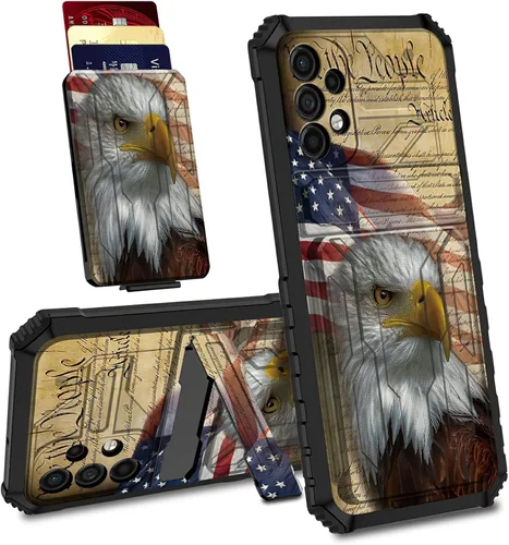 Vista 28 de Funda para Samsung Galaxy A53 5G con ranura desmontable para tarjetero, función atril, doble capa, resistente, a prueba de golpes, funda oculta