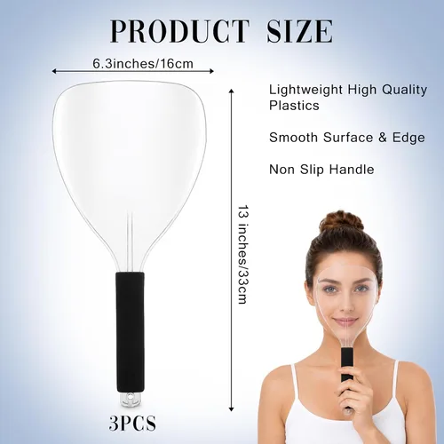 Vista 2 de ElevateTech Protector facial para laca para el cabello, 3 piezas