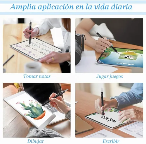 Vista 6 de Mixoo Lápiz capacitivo retráctil para interruptor de pantalla táctil 2, lápiz digital universal de alta sensibilidad para iPad, iPhone, Android Negro