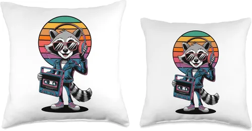 Vista 3 de Walkman of the 80s, Retro Vintage Music Outfit Throw Pillow