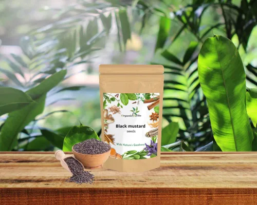 Vista 3 de Organic Herbs - Semillas de mostaza negra Semillas de mostaza negra enteras para cocinar Semillas de mostaza negra de cocina india Semillas
