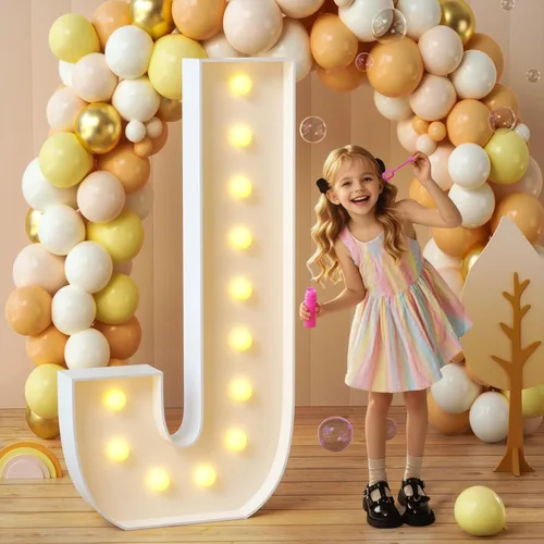 Vista 65 de imprsv Letras con luz para marquesina, letras de mosaico de 3 pies de alto con luz para decoración de baby shower, graduación, grandes