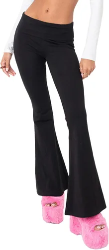 Vista 4 de PRIVIMIX Leggings acampanados de cintura baja para mujer, pantalones de yoga con corte de bota, pantalones deportivos