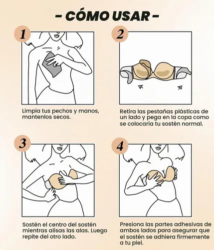 Vista 6 de JOATEAY Brasier adhesivo sin tirantes, reutilizable, invisible, acolchado, antideslizante, para mujer, sin espalda, vestido de boda y fiesta Negro