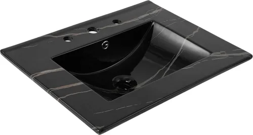 Vista 12 de JONATHAN Y - Lavabo auxiliar de 20 pulgadas para baño, 3 agujeros, color negro