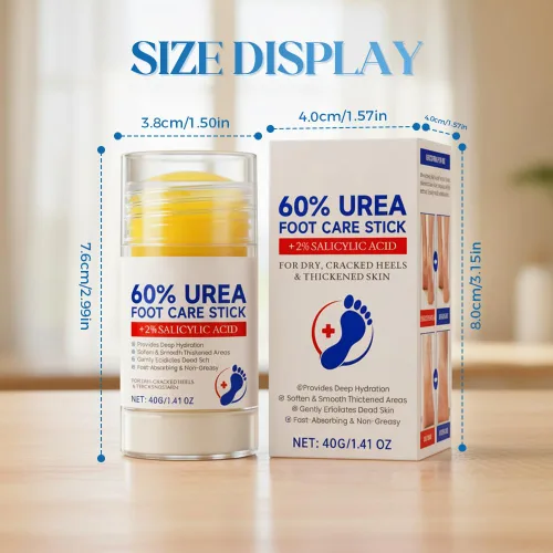 Vista 7 de Crema para pies 60% urea, hidratante profunda, antigrietas para pieles secas, duras y ásperas, fórmula mejorada repara, suaviza, suaviza, crema