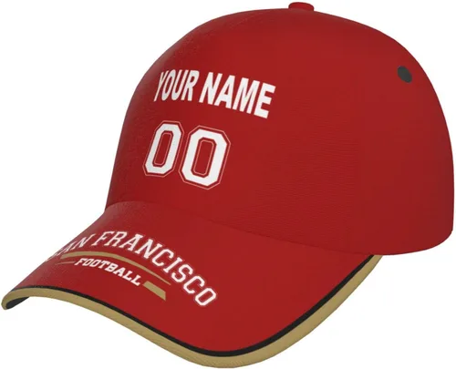 Vista 33 de Cap Custom Football Hats with Any Name and Number Personalized Gifts for Men Women Football Sports Fans